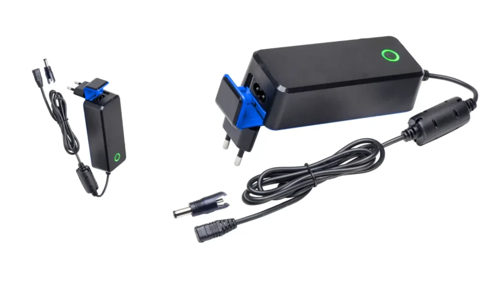 Two mascot battery chargers next to each other