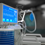 Cg Medical 3d Illustration, Icu Covid Ventilator In Clinic
