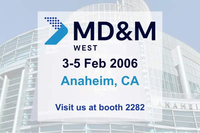 MD&M West logo and event details