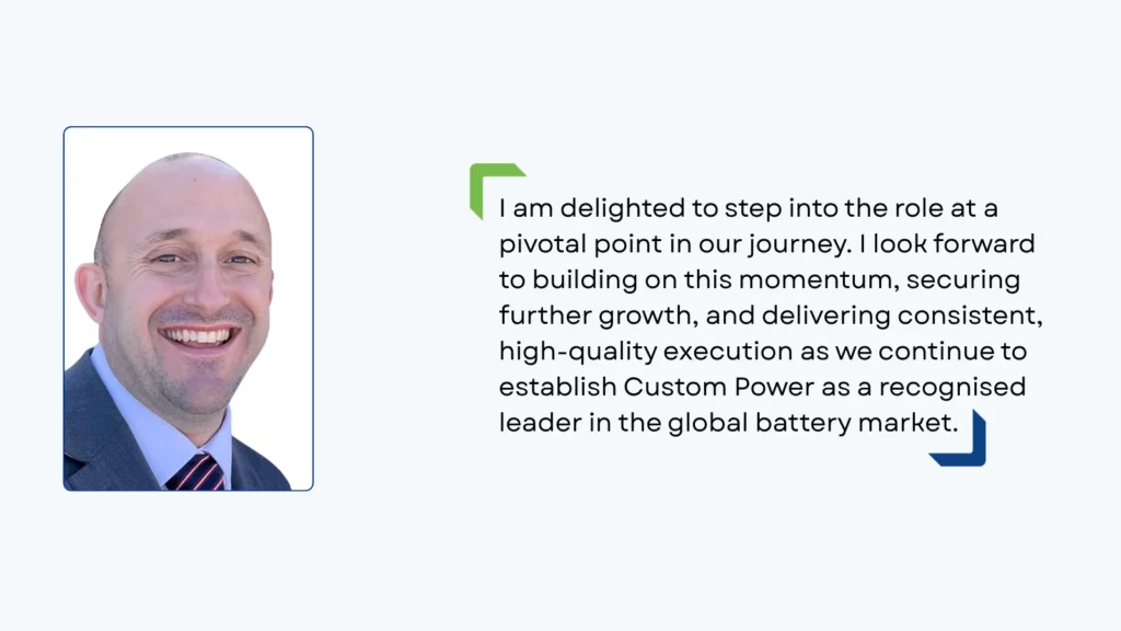 Picture of the managing director next to a quote